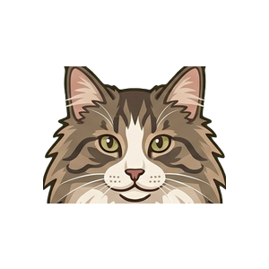 Illustration of a Norwegian Forest Cat