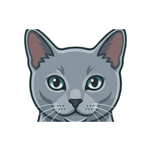 Illustration of a Russian Blue