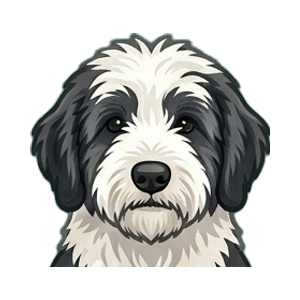 Illustration of a Sheepadoodle